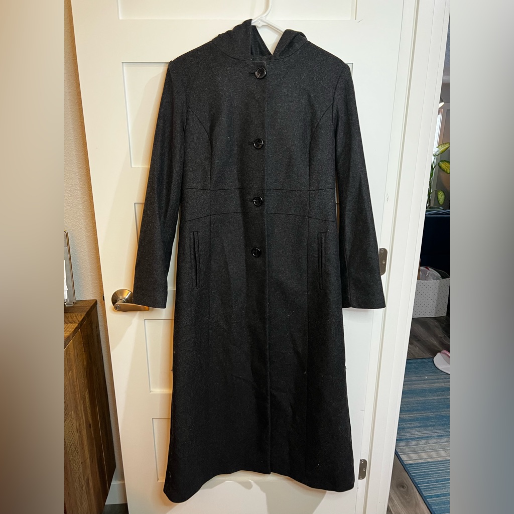 Anne Klein Dark Gray Wool Jacket, Size 6